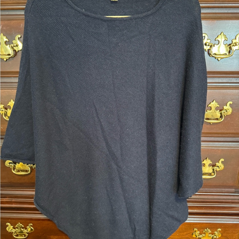 LOFT Navy Knit poncho